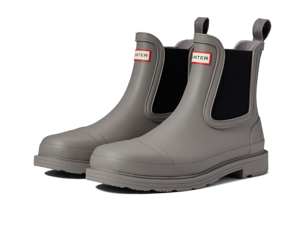 HUNTER COMMANDO CHELSEA BOOT GREY HERON 9 M